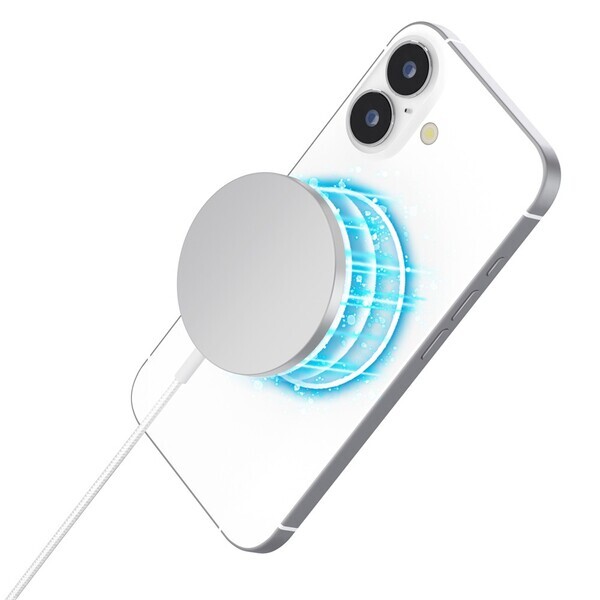 有線イヤホンを使いながらでもマグネットでピタッと充電できるマグネット式ワイヤレス充電器を株式会社PGAが07月28日より新発売