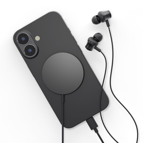 有線イヤホンを使いながらでもマグネットでピタッと充電できるマグネット式ワイヤレス充電器を株式会社PGAが07月28日より新発売