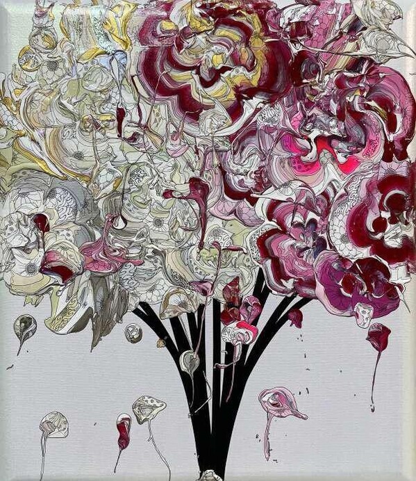 大切な人と分かち合いたい！感謝の気持ちが込められた代表作美しい花束/ ブーケ中心の絵画展、奥田雄太個展"with gratitude"