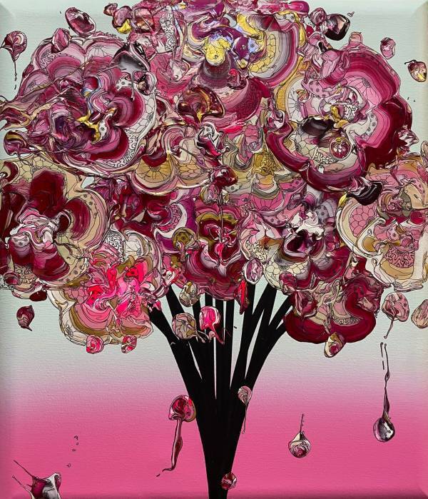 大切な人と分かち合いたい！感謝の気持ちが込められた代表作美しい花束/ ブーケ中心の絵画展、奥田雄太個展"with gratitude"