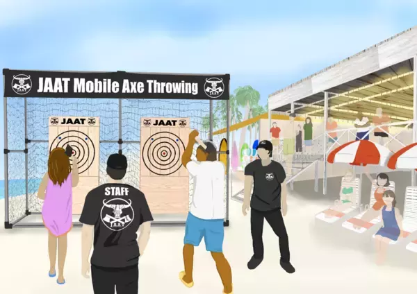 【日本初上陸】斧投げデリバリー "Mobile Axe Throwing(モバイルアックススローイング)"を2022年8月8日より提供スタート！