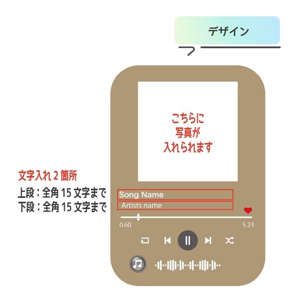 文字入れ写真自由！フランネル素材のふわふわ「ミュージックプレイ画面ブランケット」1/24(金)【新発売】