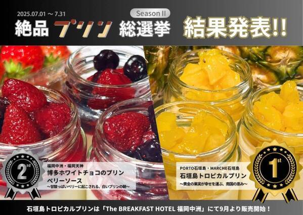 福岡・石垣｜朝食にこだわり抜いたホテル「The BREAKFAST HOTEL」開催の『BFH 絶品プリン総選挙 第二弾』結果発表