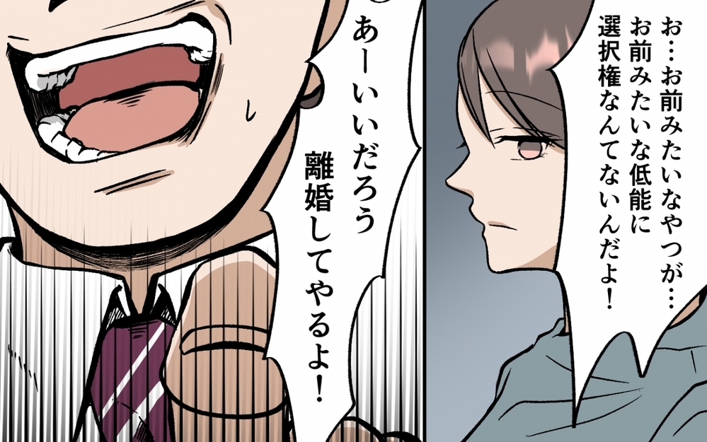 「本当にやばい人」夫の会社での評判はサイテーだった…慰謝料を払うのはどっち？＜選択を迫ってくる夫の末路 9話＞【モラハラ夫図鑑 まんが】