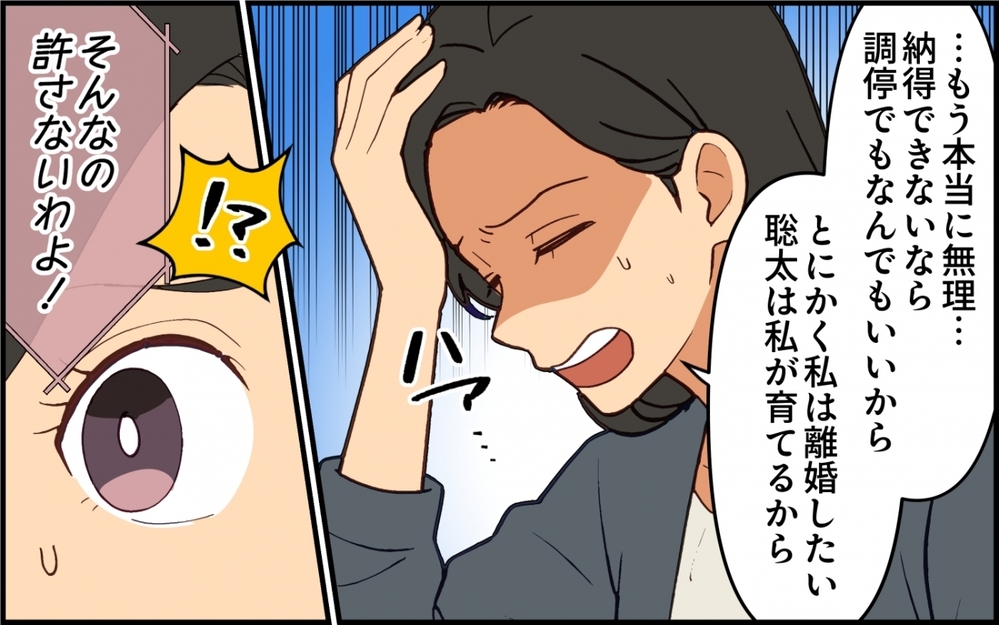 「お前は浮気してる」「探偵費用もお前が払え」話の通じない夫に親権は渡さない！【親の介護より俺の世話でしょ？ 第9話】