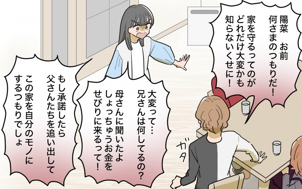 「俺に任せろよ」 兄夫婦の実家乗っ取り計画が明らかに【兄夫婦が私の財布を狙ってる 第7話】