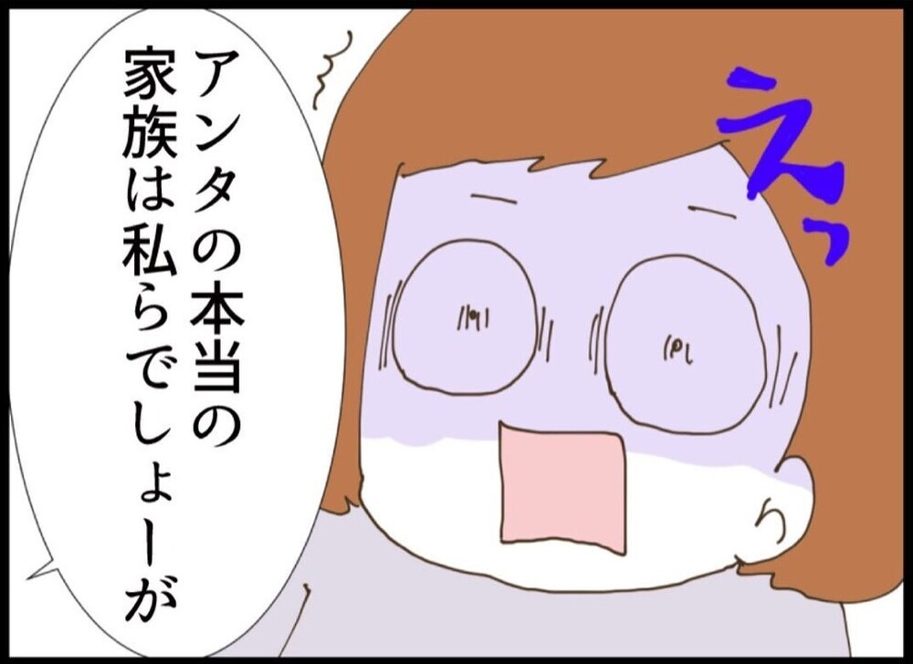 夫が私を初めてかばった！しかし義母から「本当の家族はこっちでしょ？」更に謎の提案が…【私が義妹と縁を切った理由 Vol.70】