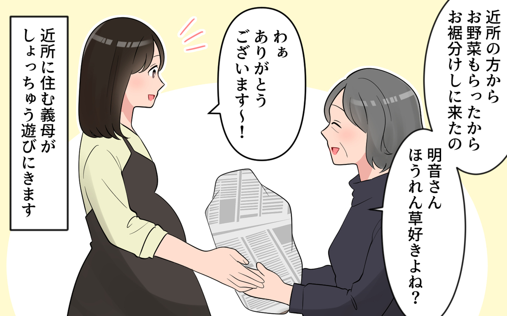 「お義母さん話長いな…」会うたび話が終わらない義母にモヤっとする！ 妊娠中の妻が距離を取ると義母の反応は？