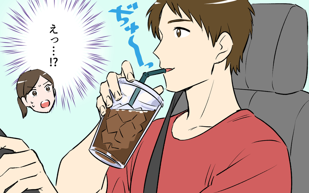 『ひとくち！』と言いながら半分以上持っていく夫…食事も服も飲み物も全部ターゲット！さらに義実家に行った際、衝撃の事実を目にする