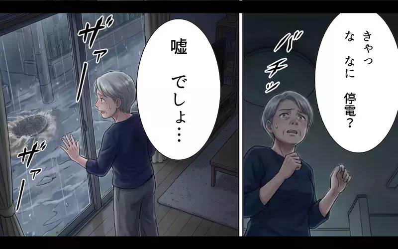 義母「危険警報を心配する嫁がうるさい」…しかし突然の停電！義母は自分の過ちに気づけるか？【非常食を食い尽くす義母 Vol.6】
