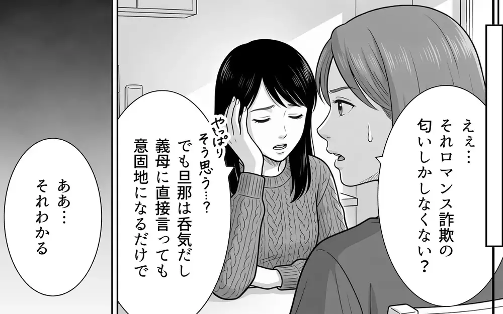 夫「様子見でいいんじゃない？」詐欺のニオイしかしないのに呑気な夫に唖然【あやしい彼氏ができた義母 Vol.5】