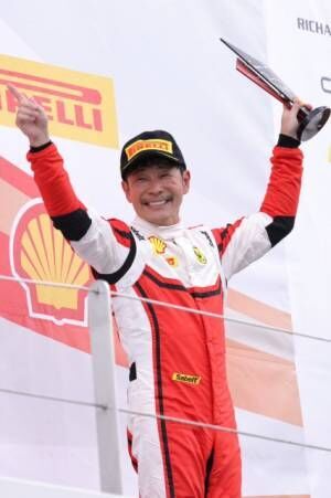 『フェラーリ・チャレンジ・ジャパン』シェルアマクラスで優勝した前澤友作氏 （C）MAEZAWA RACING
