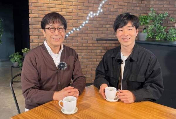 BS朝日『カーグラフィックTV』に出演した（左から）MCの松任谷正隆とゲストのジャルジャル・後藤淳平（C）BS朝日