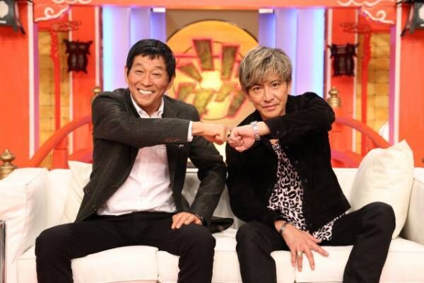 『さんタク』に出演する（左から）明石家さんま、木村拓哉（C）フジテレビ