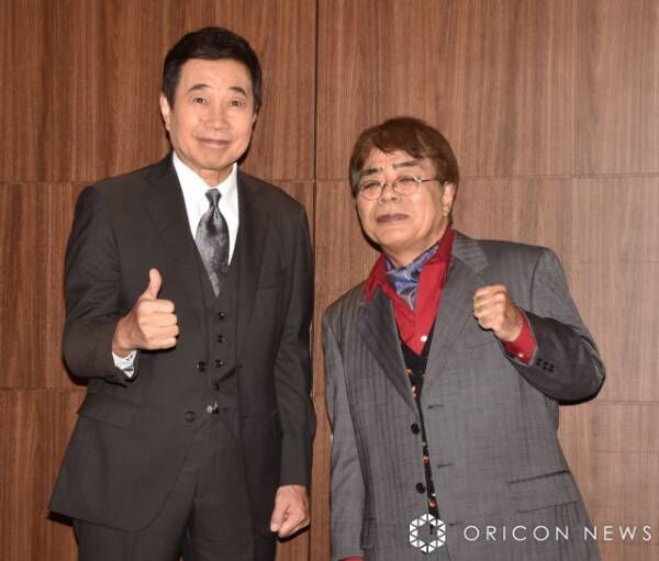 劇団45周年に感慨の思いを語った（左から）三宅裕司、小倉久寛 （C）ORICON NewS inc.