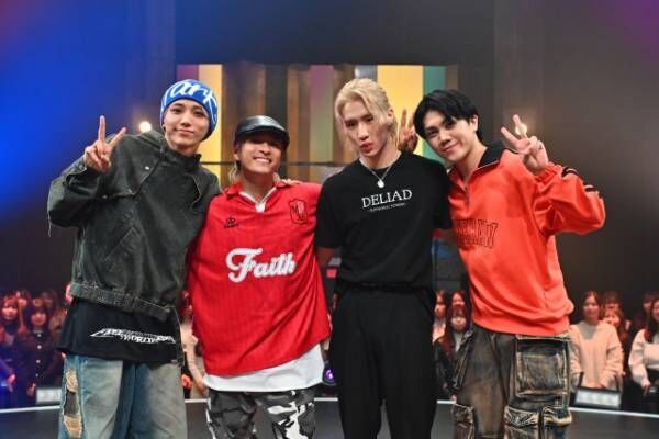 （左から）HAYATO（ONE N’ ONLY）、和田颯（Da-iCE）、松井利樹（BALLISTIK BOYZ from EXILE TRIBE）、佐々木大光（7 MEN 侍）（C）フジテレビ