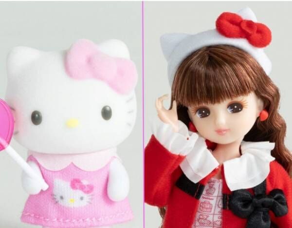 対談したハローキティとリカちゃん (C) 2024 SANRIO CO., LTD. 著作：（株）サンリオ (C) 2024 SANRIO CO., LTD. APPROVAL NO.L653903