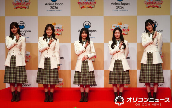 櫻坂46、2年連続プレゼンター務める　森田ひかるら5人が『アニメ化してほしいマンガランキング』授賞式に登場