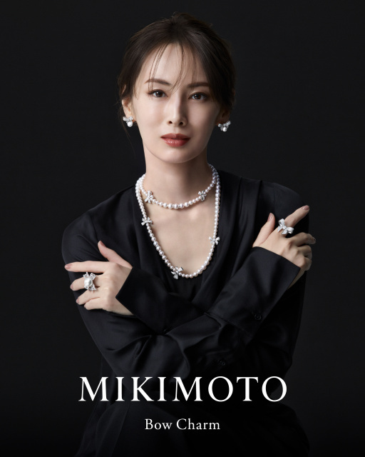 北川景子、パール輝く新作ジュエリー姿…美しさに目を奪われる　MIKIMOTO新作「Bow Charm」まとった新ビジュアル