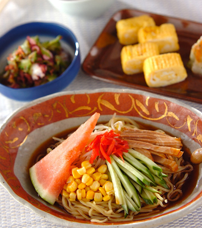 今日の献立は「冷やし中華」　E・レシピ