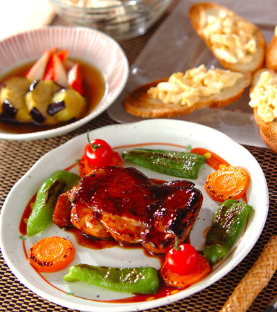 今日の献立は「鶏肉の梅照り焼き」　E・レシピ