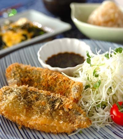 今日の献立は「アジのフライ梅肉ソース」　E・レシピ