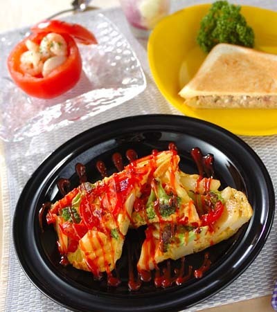 今日の献立は「マカロニ入りオムレツ」　E・レシピ