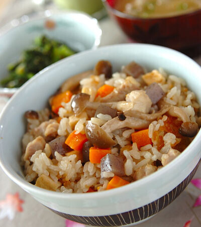 今日の献立は「鶏肉の炊き込みご飯」　E・レシピ