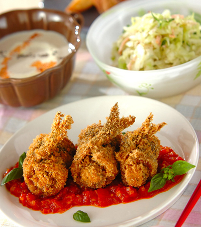 今日の献立は「イワシの大葉とチーズ巻き」　E・レシピ