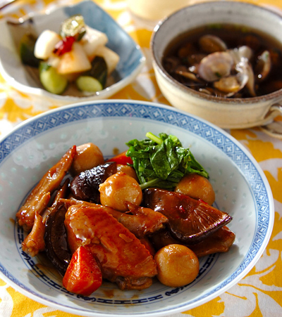 今日の献立は「手羽先の煮物」　E・レシピ