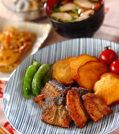 今日の献立は「サンマの竜田揚げ」　E・レシピ