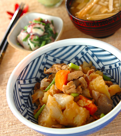 今日の献立は「豚肉じゃが」　E・レシピ