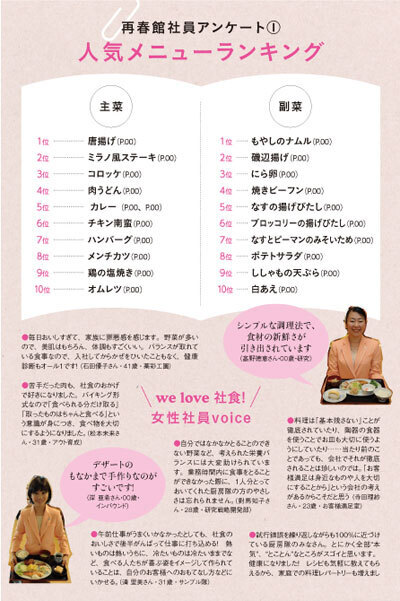 女性社員に大人気。「再春館製薬所」の社食レシピ本が刊行！