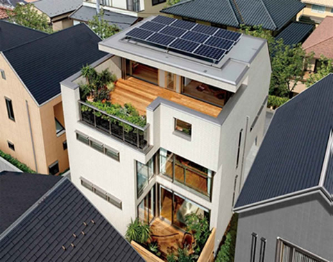 屋上庭園「みんなの庭」で、家族の絆を深める家を提案