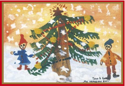 福島とチェルノブイリの子どもたちの絵がクリスマスカードになって発売