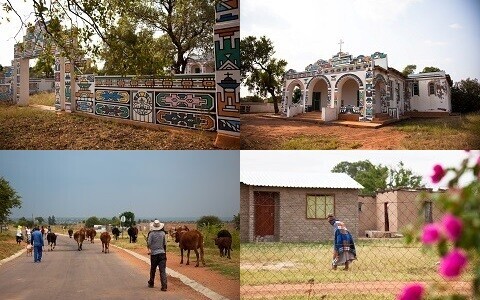 ローカルな旅を南アフリカで（1）　カラフルな衣装と壁画のンデベレ族に出会う