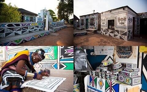 ローカルな旅を南アフリカで（1）　カラフルな衣装と壁画のンデベレ族に出会う