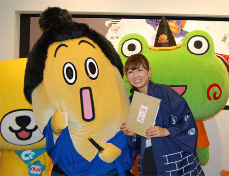 バナナ社員ナナナ『蜩ノ記』PRで渋谷オフィス訪問