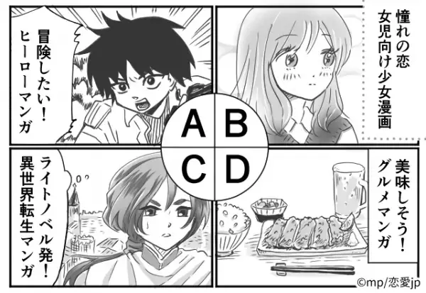 好きなマンガのジャンルでわかる！あなたの恋愛傾向
