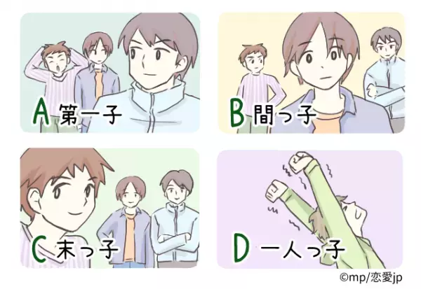 【性格診断】生まれ順で分かる！男性の恋愛傾向
