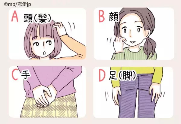 【心理テスト】攻めに弱い？！よく触るところで「あなたの性癖」分かる！