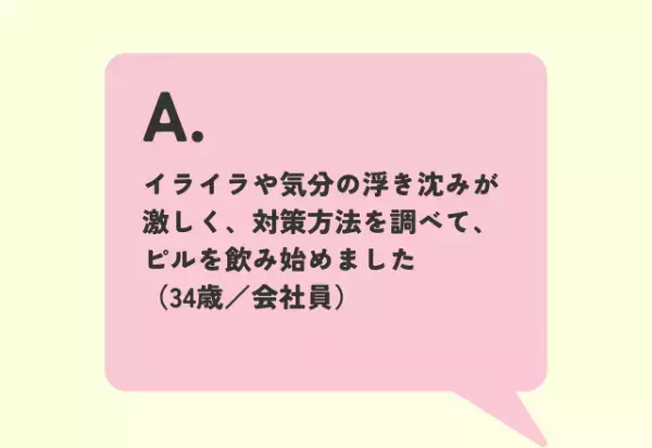 【ピル使用者に聞いた！】ピルをはじめた経緯は？約5割が『生理痛を和らげるため』…一方で『肌荒れのため』との声も