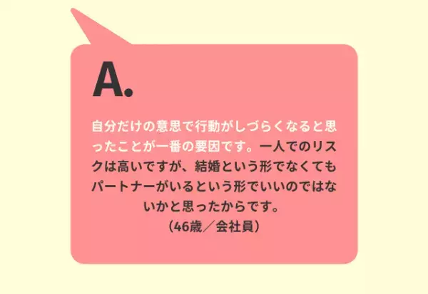 あえて結婚しないのは何故…？【結婚しない選択をした女性】に聞いた、その理由とは