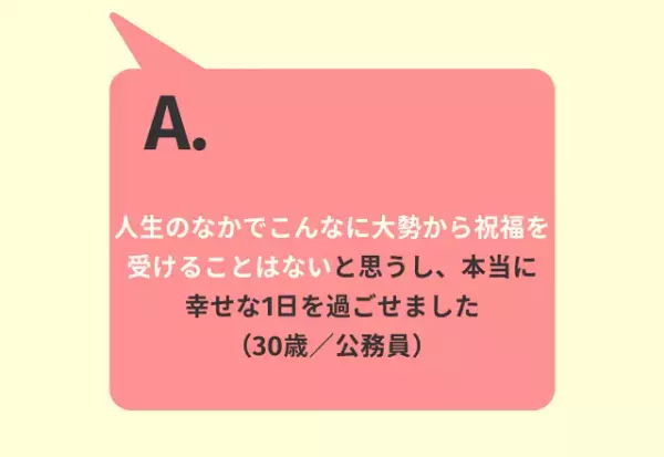 「結婚式を挙げたいと思った理由は？」読者の回答は…「夫婦の節目として」「両親に感謝を伝えたいから」