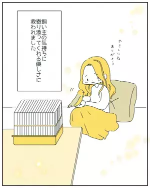 「言葉がわからなくても心はわかる」仕事で落ち込んで帰宅すると→いつもは元気なインコが取った驚きの行動