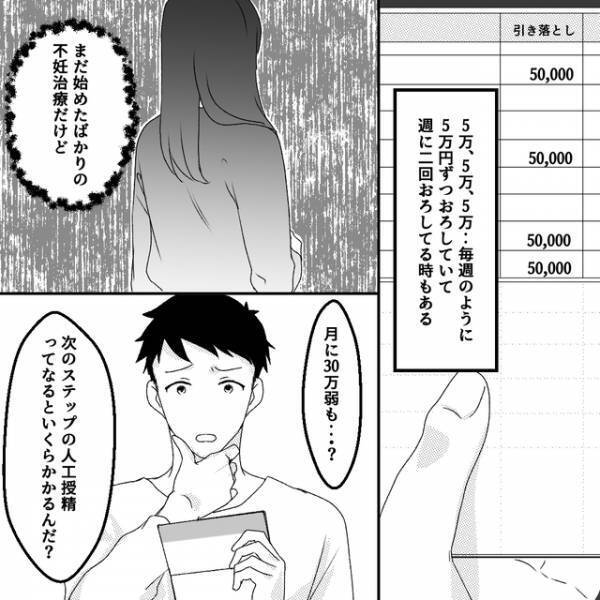 「月に30万！？」高額な“不妊治療費”。夫の貯金から引き出していた妻の使いみちは…【清楚な妻の裏の顔＃36】