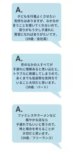「レストランによる子連れのお客様への対応」読者の本音は…「注意書きは必要」「少し厳しい」