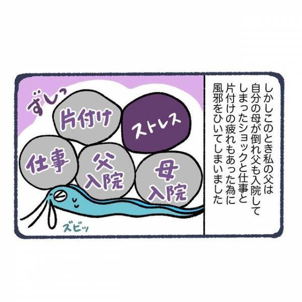「どうしたの！？」祖母が倒れた矢先に祖父が手術入院。そんな緊急事態の中、父にも【異変】が！