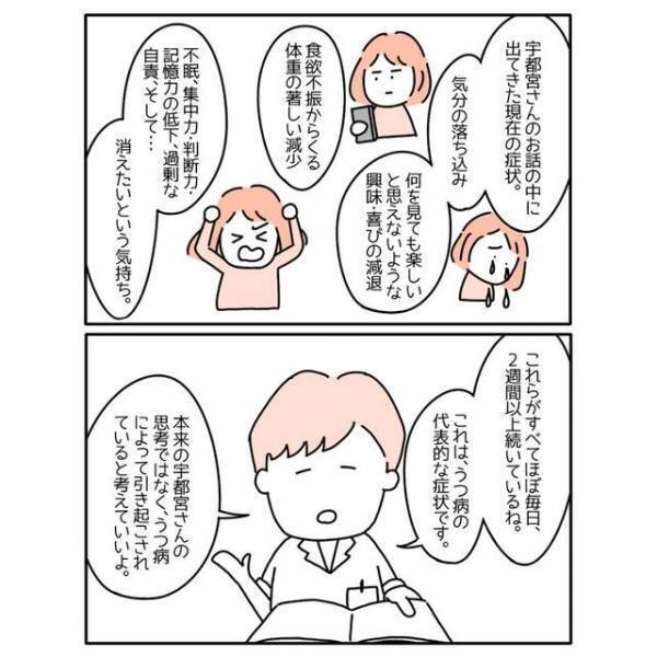 医師「仕事休んで」私「無理です！」”うつ病”と診断されるも受け入れられず…⇒医師「これは…」告げられた衝撃の言葉とは？「気持ちはわかる」「命の方が大事」