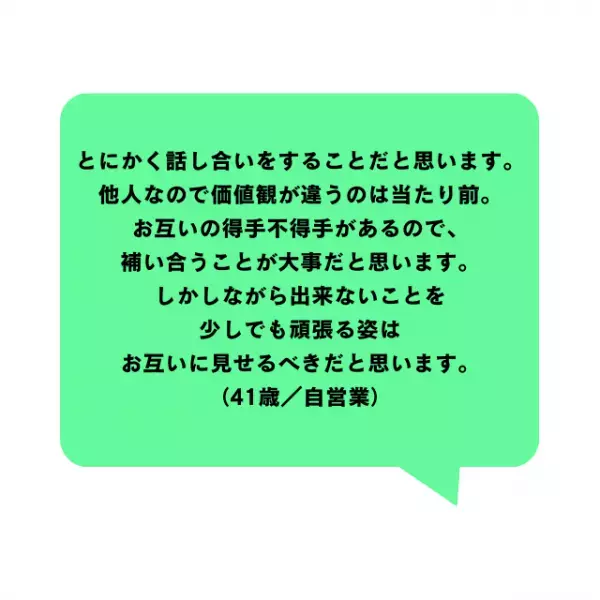 「不公平だと感じることは？」パートナー間の切実な本音とは